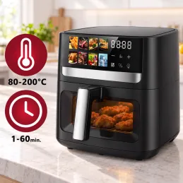 Friteuse à air chaud ULTRON XXL - 8L / Noir