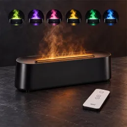 Diffuseur d'arômes LED avec effet de flamme GALO / Noir