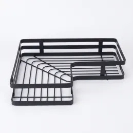 Set de 2 étagères d’angle suspendues SAND / Noir mat