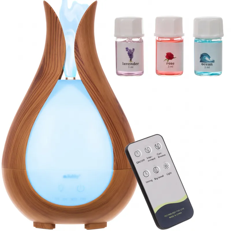 Humidificateur ultrasonique LED avec télécommande DROP / Bois naturel