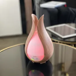 Humidificateur ultrasonique LED avec télécommande DROP / Bois naturel