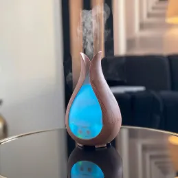 Humidificateur ultrasonique LED avec télécommande DROP / Bois naturel
