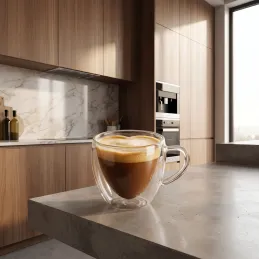 Gobelet thermique à café HEART 240 ml / Transparent