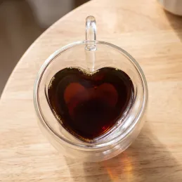 Gobelet thermique à café HEART 240 ml / Transparent