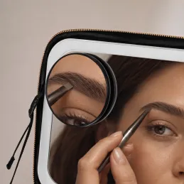 Trousse de maquillage avec miroir LED GRANDIO / Noir