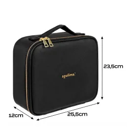 Trousse de maquillage avec miroir LED GRANDIO / Noir