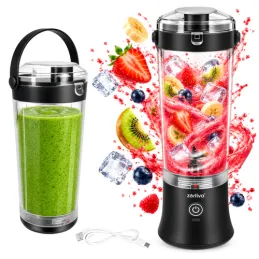 Mixeur électrique USB ARIANO pour smoothies et cocktails 600 ml / Noir