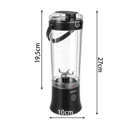 Mixeur électrique USB ARIANO pour smoothies et cocktails 600 ml / Noir