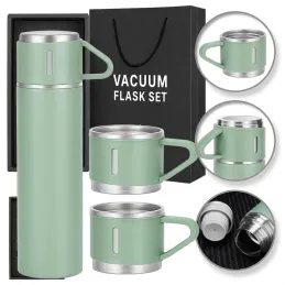 Thermos design avec 3 gobelets 400 ml / Vert
