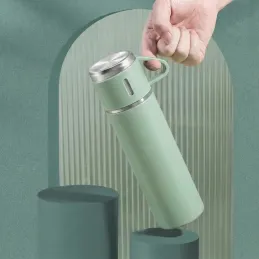 Thermos design avec 3 gobelets 400 ml / Vert