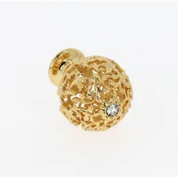 Bouton de meuble AMADEUS / Or brillant avec cristal