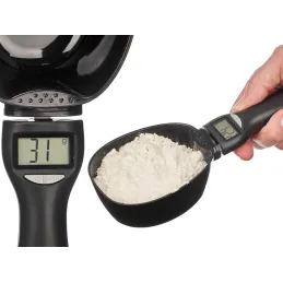 Louche de cuisine avec écran LCD et balance XXL / Noir mat