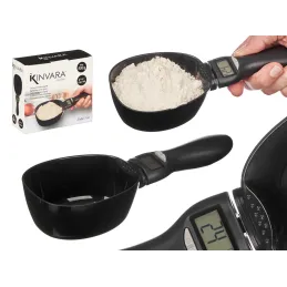Louche de cuisine avec écran LCD et balance XXL / Noir mat