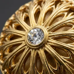 Bouton de meuble VIVALDI / Or brillant avec cristal