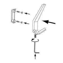 Patère GRAPA MAXI / Or mat