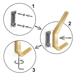 Patère GRAPA MAXI / Or mat