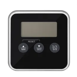 Thermomètre LCD pour aliments avec sonde et aimant / Noir