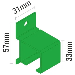 Fixation supérieure du rail K-075 / Mur avec décrochement