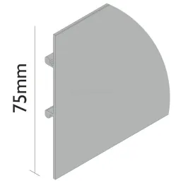Cache-rail pour rails K-075 / Aluminium