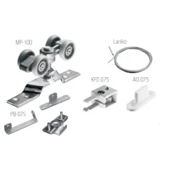 Kit pour deux portes SYNCHRONIK 100 kg sans rail