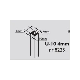 Joint pour profilé pour verre de 4 mm
