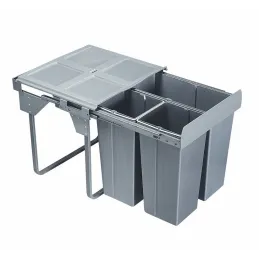 Panier coulissant 600 mm – 1×34 L + 2×17 L / Gris