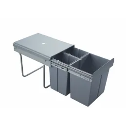 Poubelle coulissante 400 mm – 2×10 L + 1×20 L / Grise