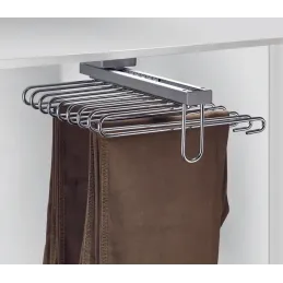 Porte-pantalons coulissant/ Chrome brillant
