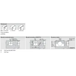 Charnière invisible encastrée 110° CLIP TOP - BLUMOTION / Avec amortissement