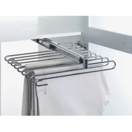 Porte-pantalons coulissant / Chrome brillant