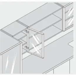 Charnière pour porte en aluminium CLIP TOP 95° avec amortisseur