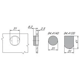 Charnière à clipser sur verre CLIP TOP 94°