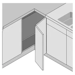 Charnière d’angle pour portes pliantes CLIP TOP