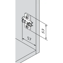 Plaque cruciforme avec vis EURO