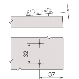 Cale pour semelle -5°