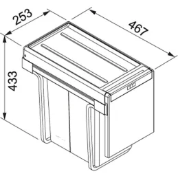 Poubelle coulissante FRANKE CUBE 30-