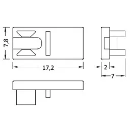 Ensemble d’embouts pour profilé HI8 C1 / Paire