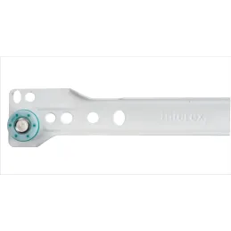 Coulisse simple avec roulette – blanc