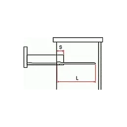 Coulisse simple avec roulette – blanc