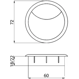 Passe-câbles en PVC – forme poire