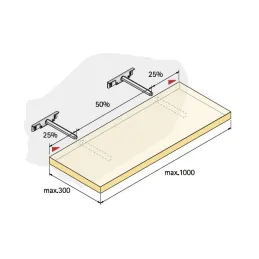 Console invisible 11 x 110 mm