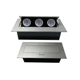 Prise électrique escamotable GEMINO 3x230V / Aluminium