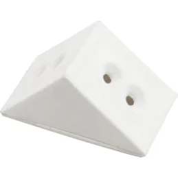 Équerre de raccordement en PVC, grande / blanche