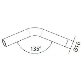 135° angle pour tringle de douche