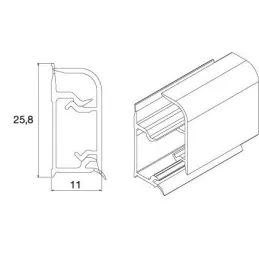 Barre d’étanchéité 210 Aluminium