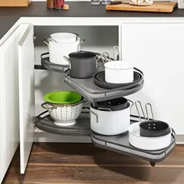 Banane d’angle LeMans avec rembourrage, style arena, anthracite
