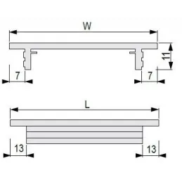 Grille d’aération 80 mm / aluminium