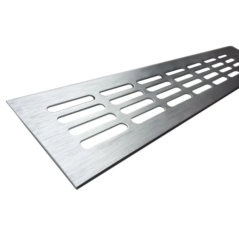Grille d’aération en aluminium brossé de 80 mm