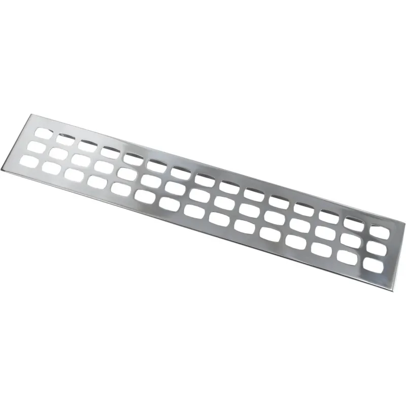 Grille d’aération 400 x 70 chromée