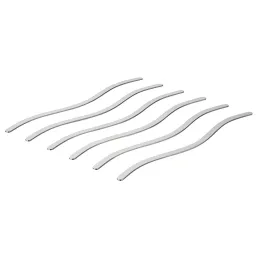 Barre adhésive de support coudée / lot de 6 pièces en acier inoxydable